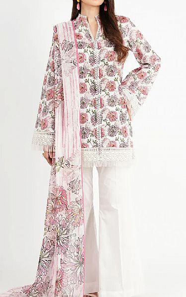 Bareeze Off White Lawn Suit | Pakistani Lawn Dress in USA- Image 1
