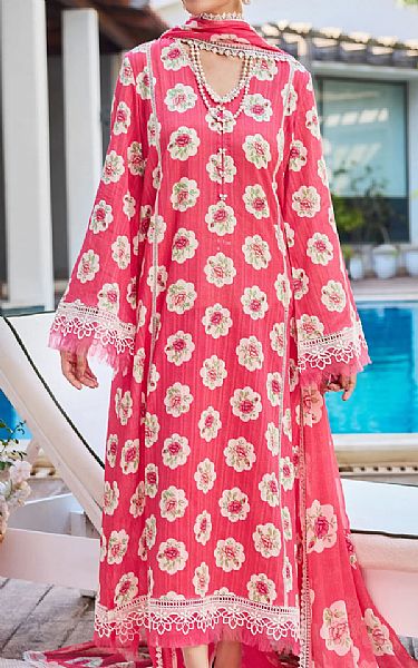 Bareeze Ivory/Pink Lawn Suit | Pakistani Lawn Dress in USA- Image 1