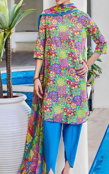 Bareeze Multicolor Lawn Suit | Pakistani Lawn Dress in USA- Image 1