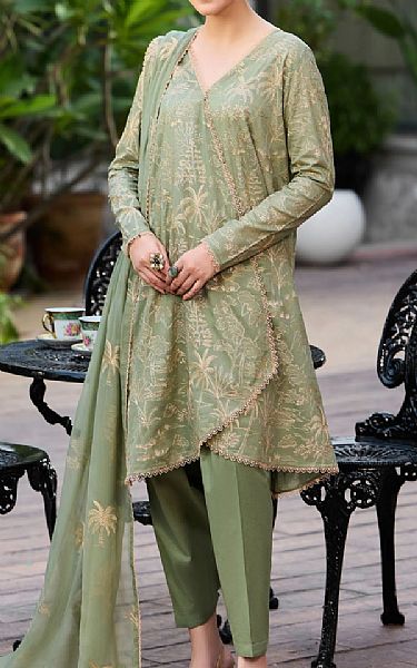 Bareeze Green Lawn Suit | Pakistani Lawn Dress in USA- Image 1