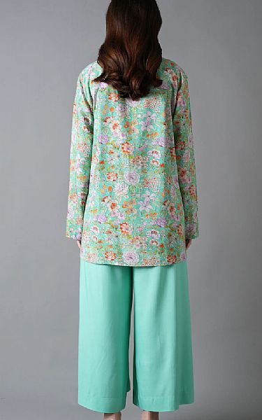 Bareeze Aqua Linen Suit | Pakistani Winter Dresses in USA- Image 2