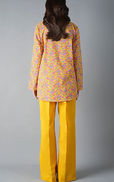 Bareeze Golden Yellow Khaddar Suit | Pakistani Winter Dresses in USA- Image 2