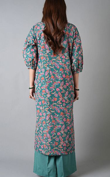 Bareeze Sea Green Khaddar Suit | Pakistani Winter Dresses in USA- Image 2