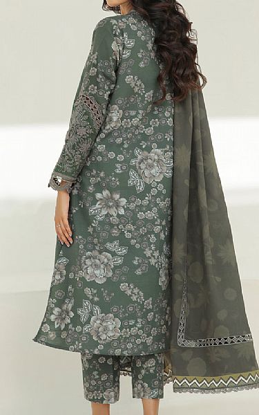 Baroque Viridian Green Khaddar Suit | Pakistani Winter Dresses- Image 2