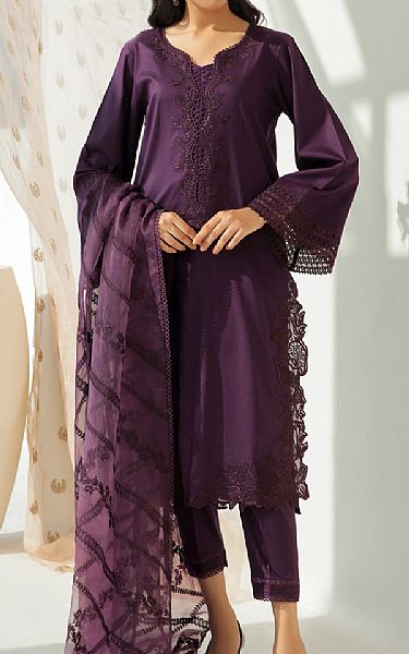 Baroque Indigo Khaddar Suit | Pakistani Winter Dresses- Image 1