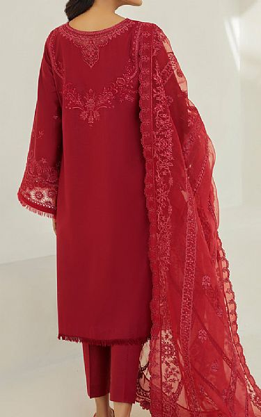 Baroque Red Khaddar Suit | Pakistani Winter Dresses- Image 2