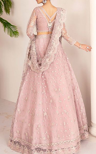 Baroque Rose Pink Net Suit | Pakistani Embroidered Chiffon Dresses USA- Image 2
