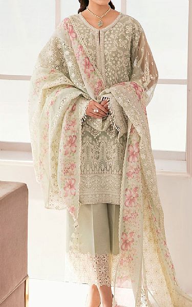 Baroque Pistachio Chiffon Suit | Pakistani Embroidered Chiffon Dresses USA- Image 1