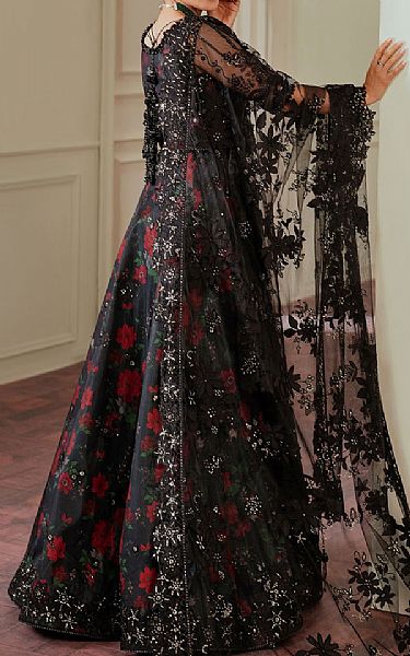 Baroque Black Net Suit | Pakistani Embroidered Chiffon Dresses USA- Image 2