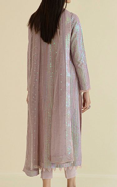 Baroque Light Pink Net Suit | Pakistani Embroidered Chiffon Dresses USA- Image 2
