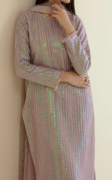 Baroque Light Pink Net Suit | Pakistani Embroidered Chiffon Dresses USA- Image 3