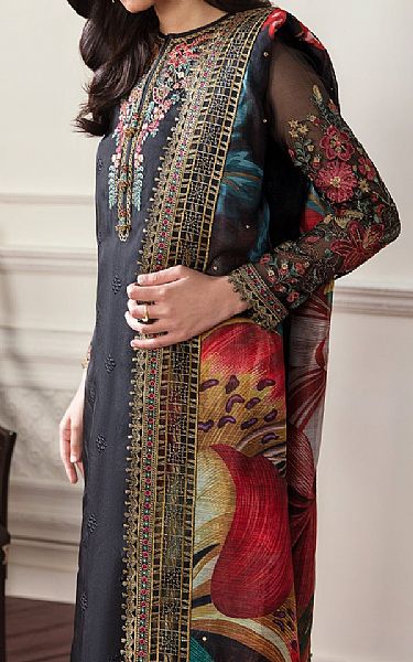 Baroque Black Organza Suit | Pakistani Embroidered Chiffon Dresses USA- Image 3
