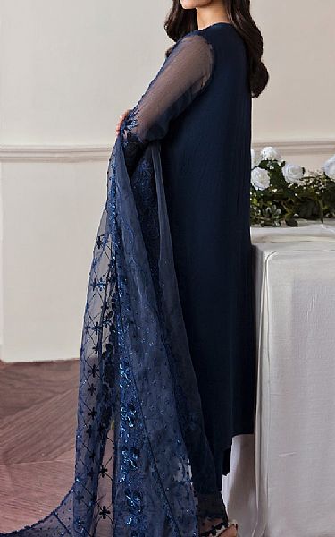 Baroque Blue Zodiac Chiffon Suit | Pakistani Embroidered Chiffon Dresses USA- Image 2