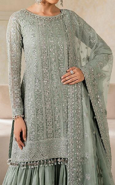 Baroque Sea Mist Chiffon Suit | Pakistani Embroidered Chiffon Dresses USA- Image 3