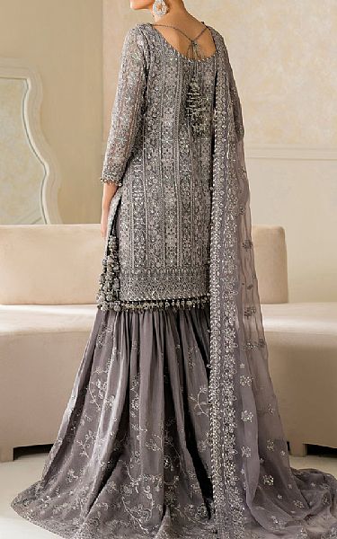 Baroque Grey Chiffon Suit | Pakistani Embroidered Chiffon Dresses USA- Image 2