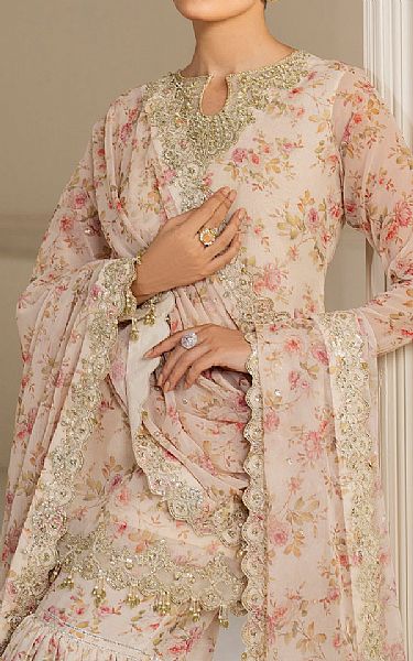 Baroque Oyster Pink Chiffon Suit | Pakistani Embroidered Chiffon Dresses USA- Image 3