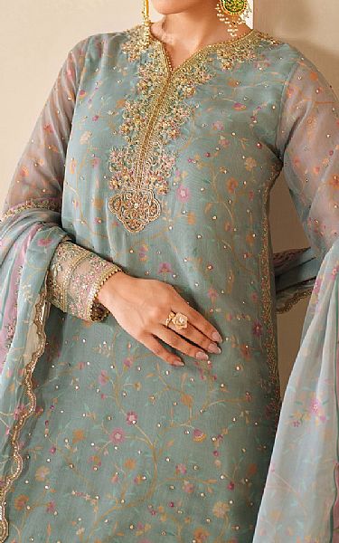 Baroque Summer Green Chiffon Suit | Pakistani Embroidered Chiffon Dresses USA- Image 3