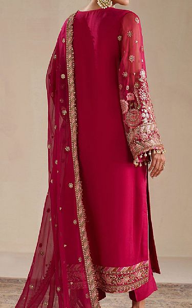 Baroque Crimson Chiffon Suit | Pakistani Embroidered Chiffon Dresses USA- Image 2