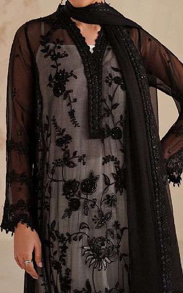 Baroque Black Chiffon Suit | Pakistani Embroidered Chiffon Dresses USA- Image 3