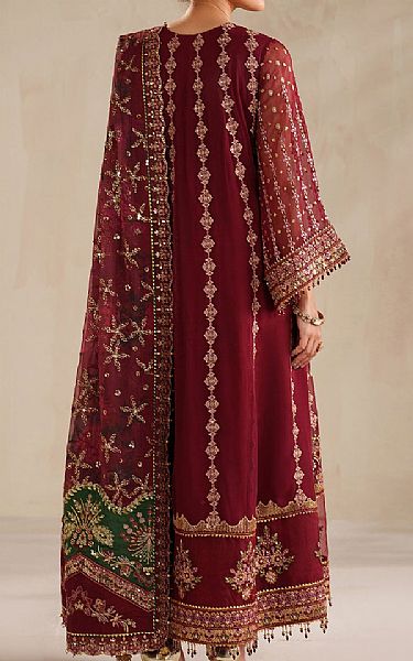 Baroque Maroon Chiffon Suit | Pakistani Embroidered Chiffon Dresses USA- Image 2