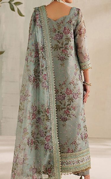 Baroque Sea Mist Net Suit | Pakistani Embroidered Chiffon Dresses USA- Image 2