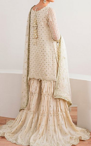 Baroque Off White Chiffon Suit | Pakistani Embroidered Chiffon Dresses USA- Image 2