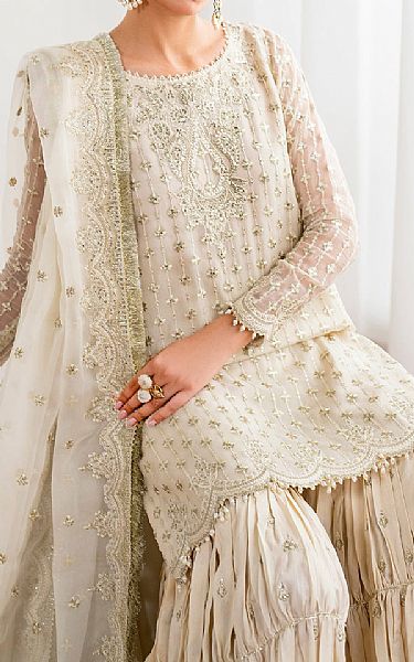 Baroque Off White Chiffon Suit | Pakistani Embroidered Chiffon Dresses USA- Image 3