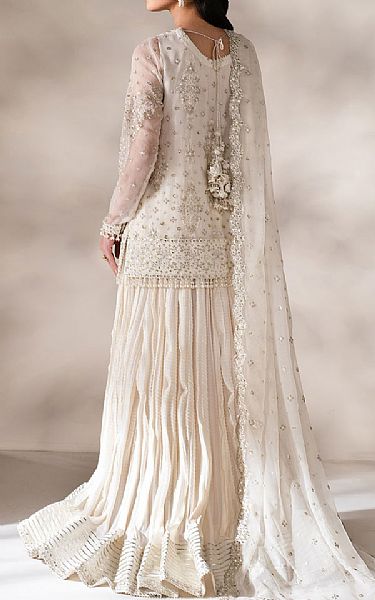 Baroque White Chiffon Suit | Pakistani Embroidered Chiffon Dresses USA- Image 2