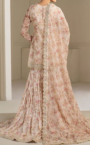Baroque Peach Chiffon Suit | Pakistani Embroidered Chiffon Dresses USA- Image 2