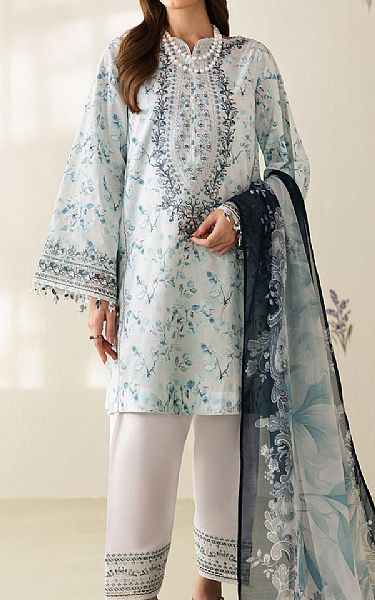 Baroque Light Turquoise Lawn Suit | Pakistani Lawn Dress in USA- Image 1