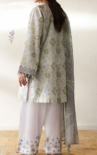 Baroque White/Green Lawn Suit | Pakistani Lawn Dress in USA- Image 2