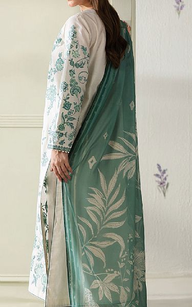 Baroque Off-white Lawn Suit | Pakistani Lawn Dress in USA- Image 2