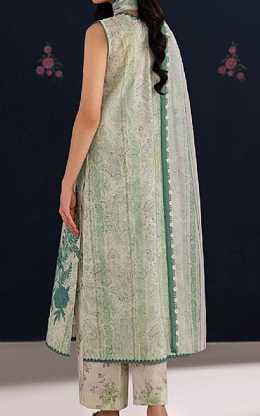 Baroque Light Green Lawn Suit | Pakistani Lawn Dress in USA- Image 2