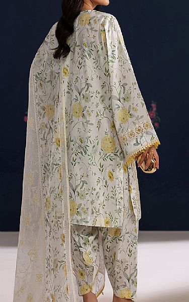 Baroque Off-white Lawn Suit | Pakistani Lawn Dress in USA- Image 2