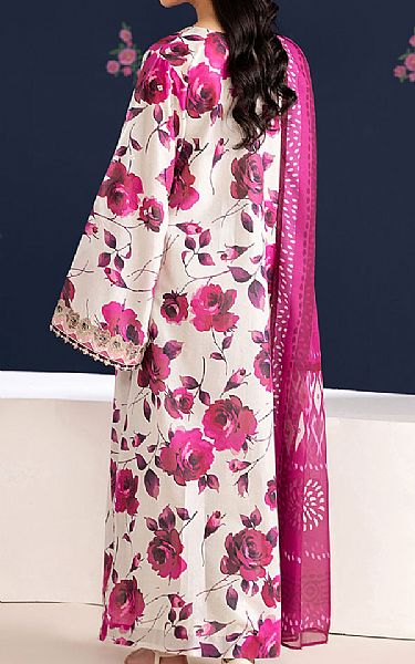 Baroque White/Pink Lawn Suit | Pakistani Lawn Dress in USA- Image 2