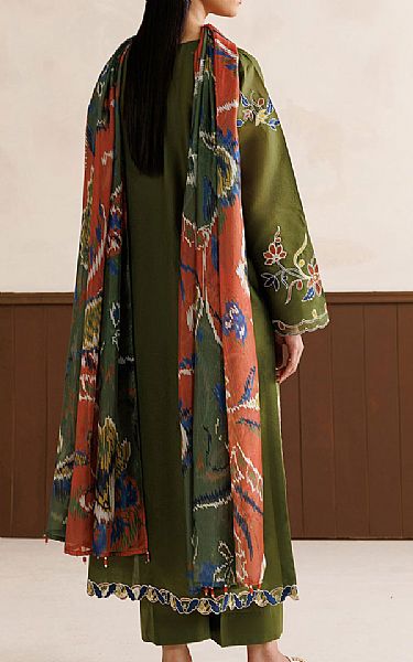 Baroque Green Lawn Suit | Pakistani Lawn Dress in USA- Image 2