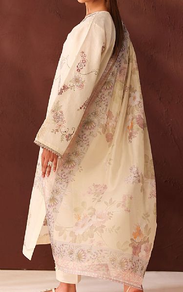 Baroque Off-white Lawn Suit | Pakistani Lawn Dress in USA- Image 2