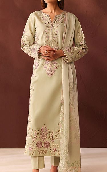Baroque Light Green Lawn Suit | Pakistani Lawn Dress in USA- Image 1