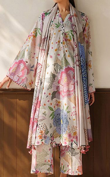 Baroque Multicolor Lawn Suit | Pakistani Lawn Dress in USA- Image 1