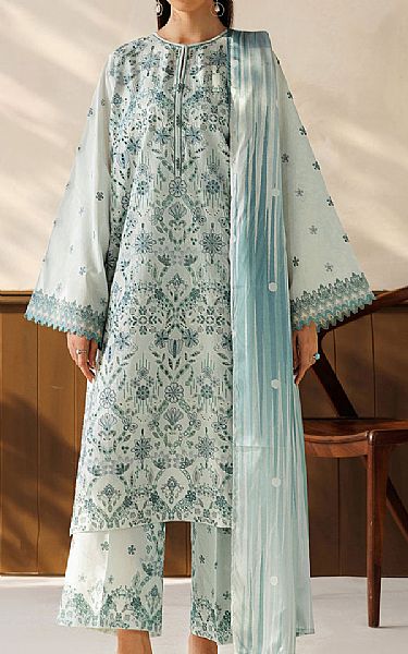Baroque Aqua Lawn Suit | Pakistani Lawn Dress in USA- Image 1