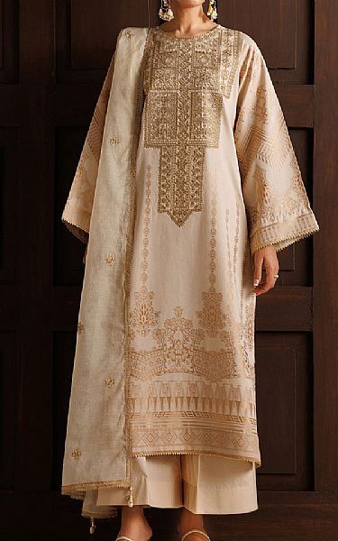 Baroque Ivory Lawn Suit | Pakistani Lawn Dress in USA- Image 1