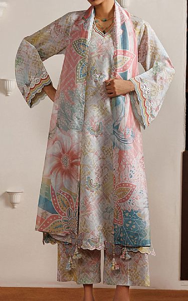 Baroque Multicolor Lawn Suit | Pakistani Lawn Dress in USA- Image 1