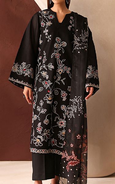 Baroque Black Lawn Suit | Pakistani Lawn Dress in USA- Image 1