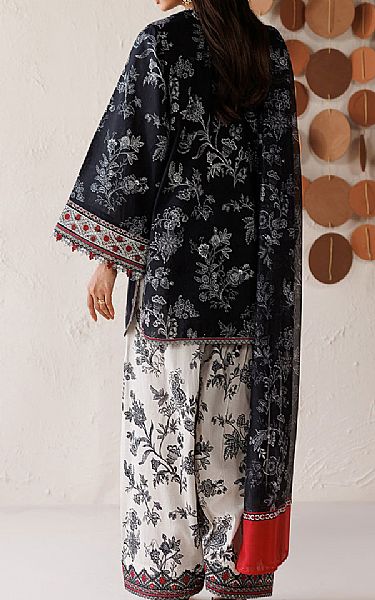 Baroque Black/White Lawn Suit | Pakistani Lawn Dress in USA- Image 2