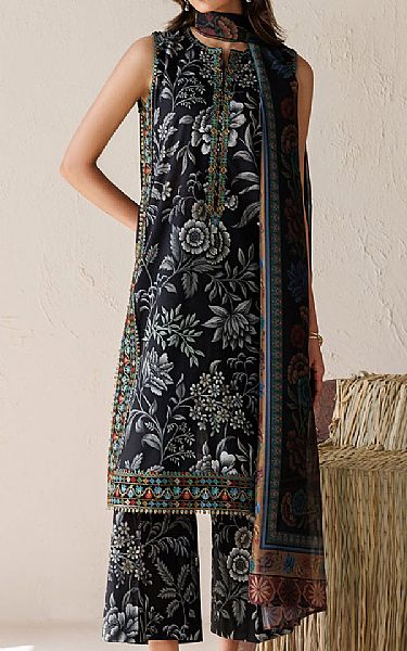 Baroque Black Lawn Suit | Pakistani Lawn Dress in USA- Image 1