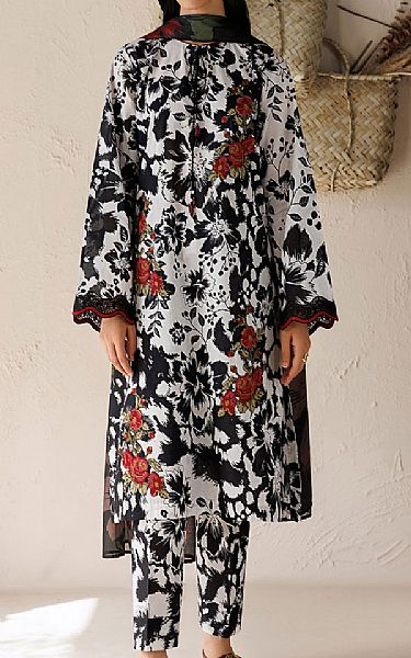Baroque White/Black Lawn Suit | Pakistani Lawn Dress in USA- Image 1