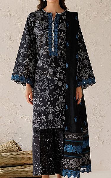Baroque Black Lawn Suit | Pakistani Lawn Dress in USA- Image 1