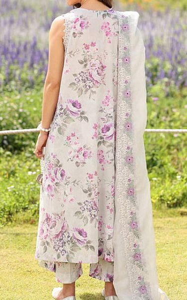 Baroque Off-white Lawn Suit | Pakistani Lawn Dress in USA- Image 2