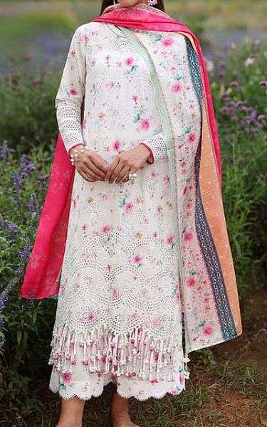 Baroque White Lawn Suit | Pakistani Lawn Dress in USA- Image 1