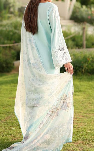 Baroque Aqua Lawn Suit | Pakistani Lawn Dress in USA- Image 2